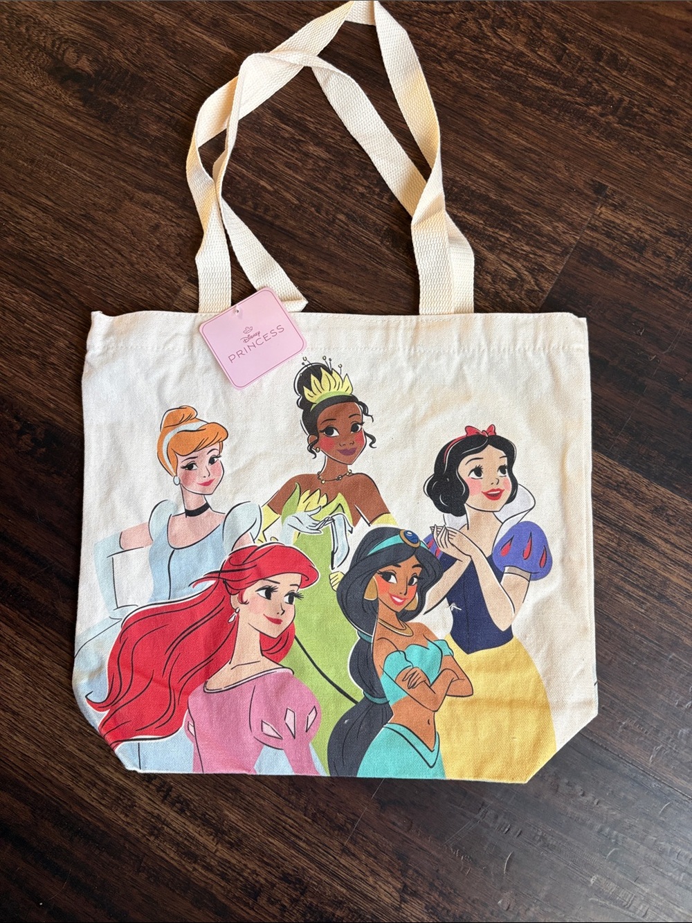 Disney Princess Canvas Tote Bag print is on both sides